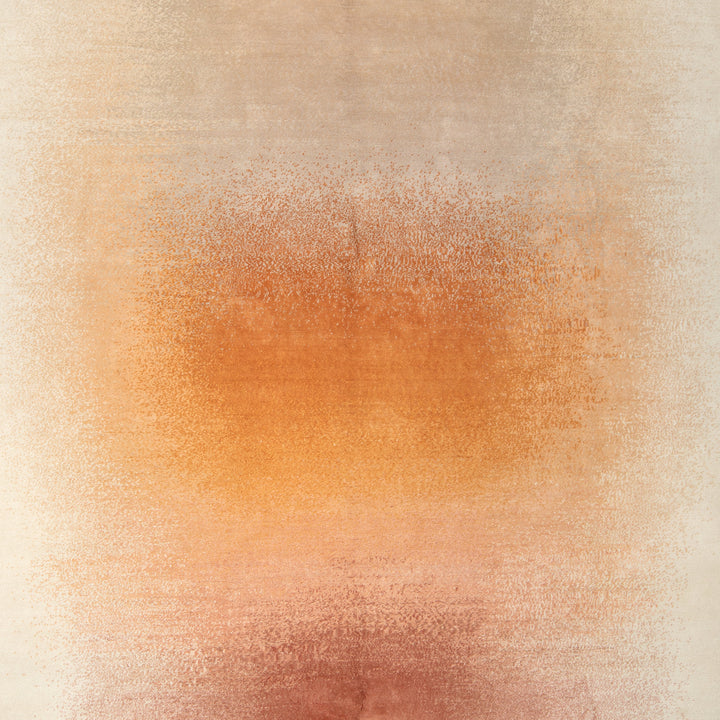 Contemporary Wool Blend Rug Orange Pink / 10x14