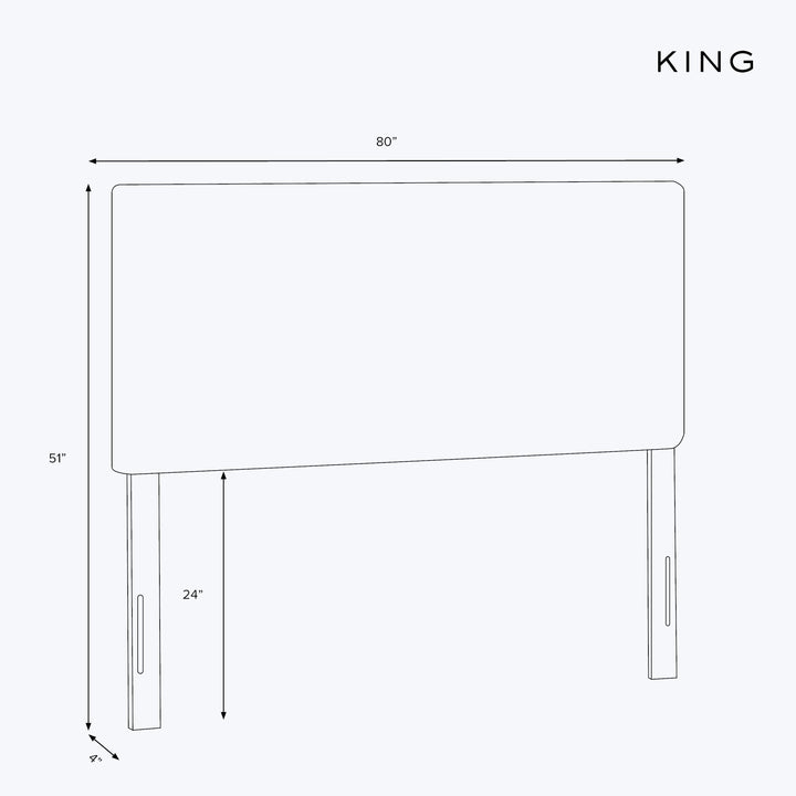 Willow Headboard King / Zuma Linen White