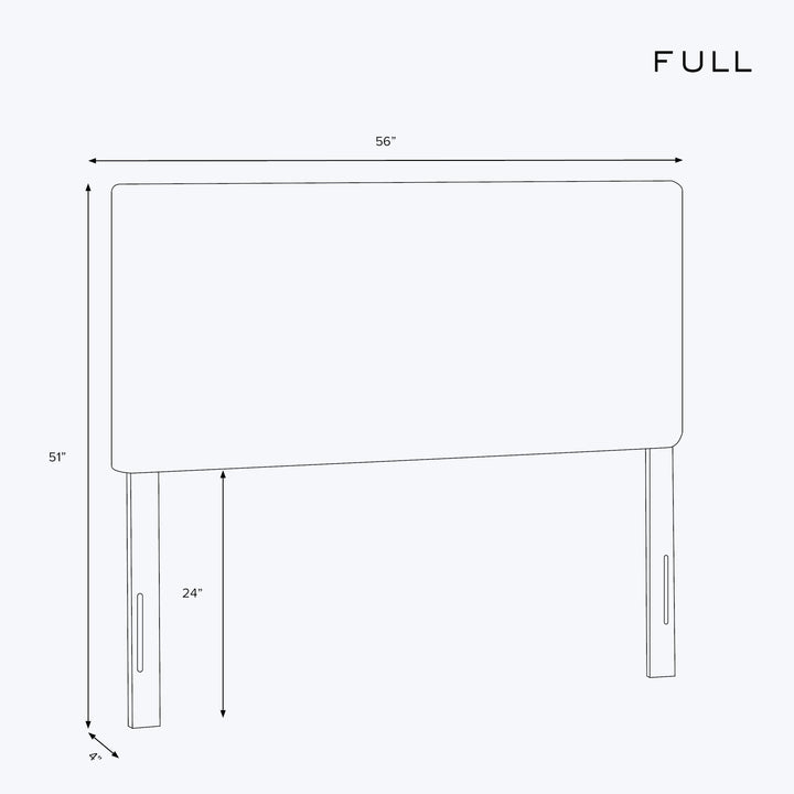 Minetta Headboard Full / Zuma Linen White