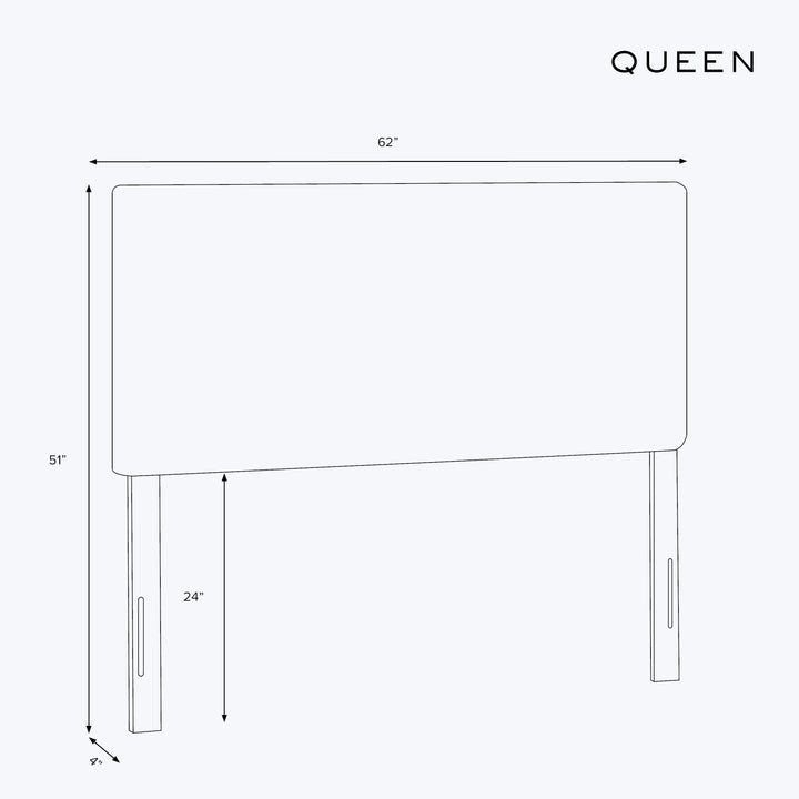 Minetta Headboard Queen / Zuma Linen White