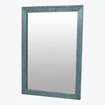 Vintage Green Ornate Mirror