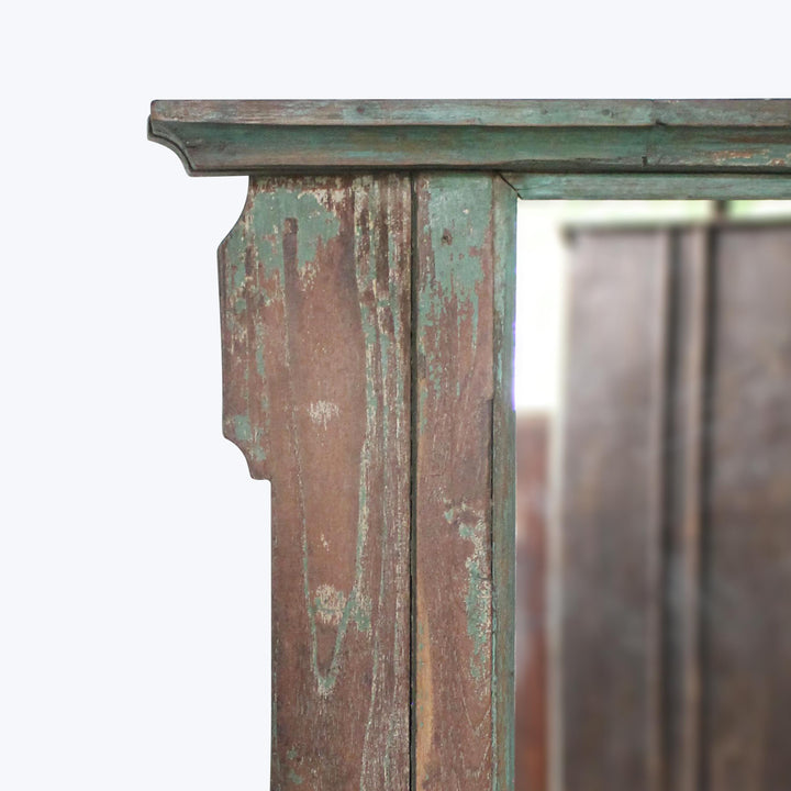 Vintage Green-Painted Mirror