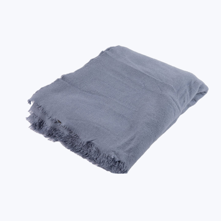 Hand Felted Cashmere Throw Nattier Blue