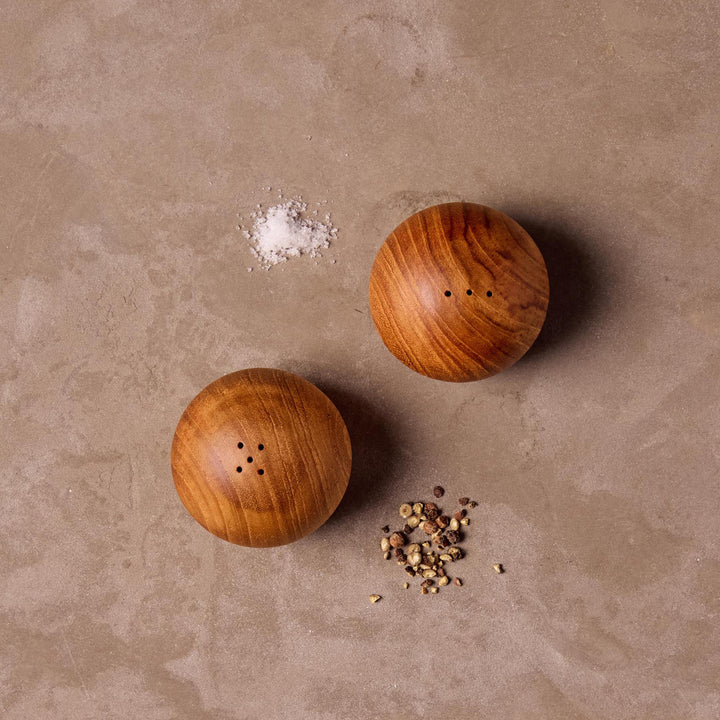 Teak Salt & Pepper Shaker Set