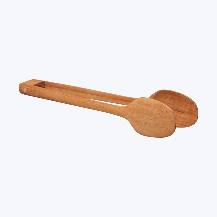 Teak Oval Tongs, Small