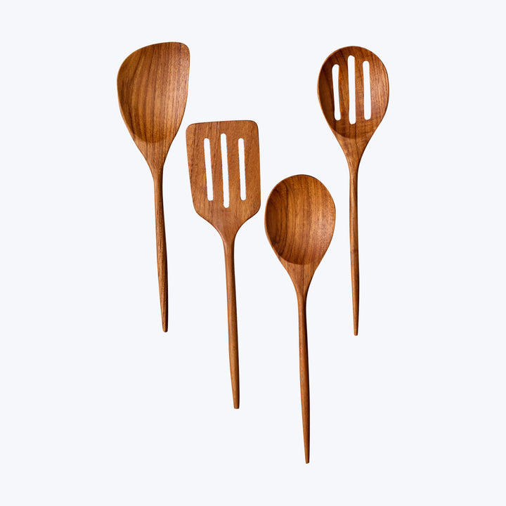 Padma Teak Mini Kitchen Utensils, Set of 4