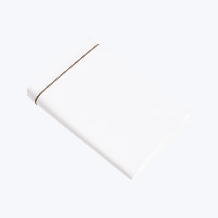 Luce Duvet & Sham, White/Brown Pillow Sham / Euro