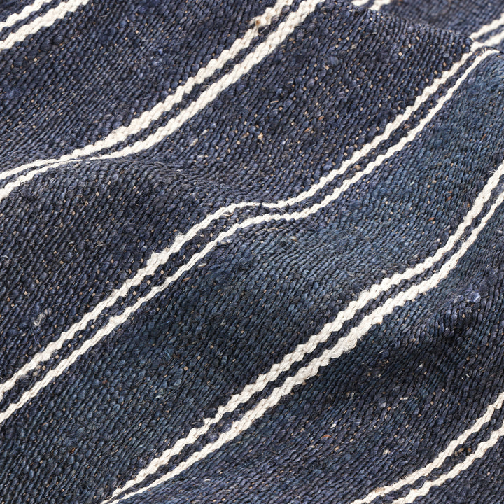 Transitional Jute Wool Rug - 8' x 10' Navy