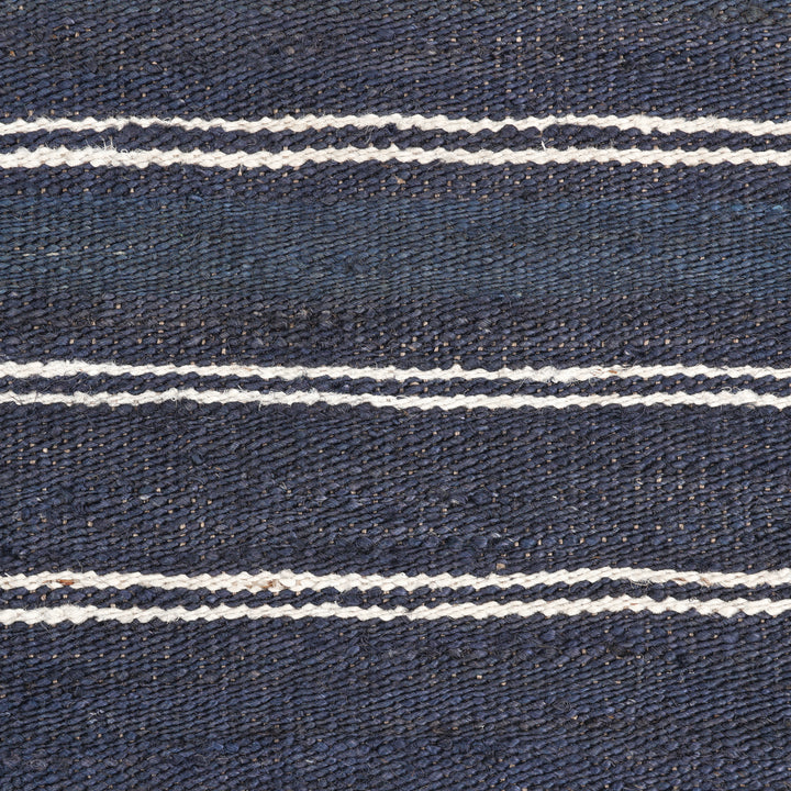 Transitional Jute Wool Rug - 8' x 10' Navy