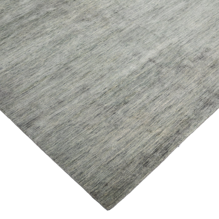 Grey Textured Silk Wool Blend Rug - 9'11" x 13'11"