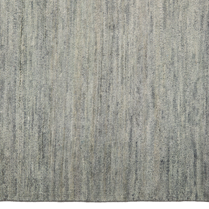 Grey Textured Silk Wool Blend Rug - 9'11" x 13'11"