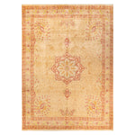 Yellow Traditional Wool Rug - 9'1" x 12'8"