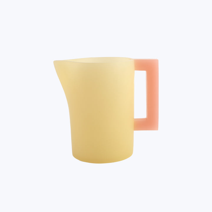 Pearl's Pitcher Frosted, Yellow & Pink