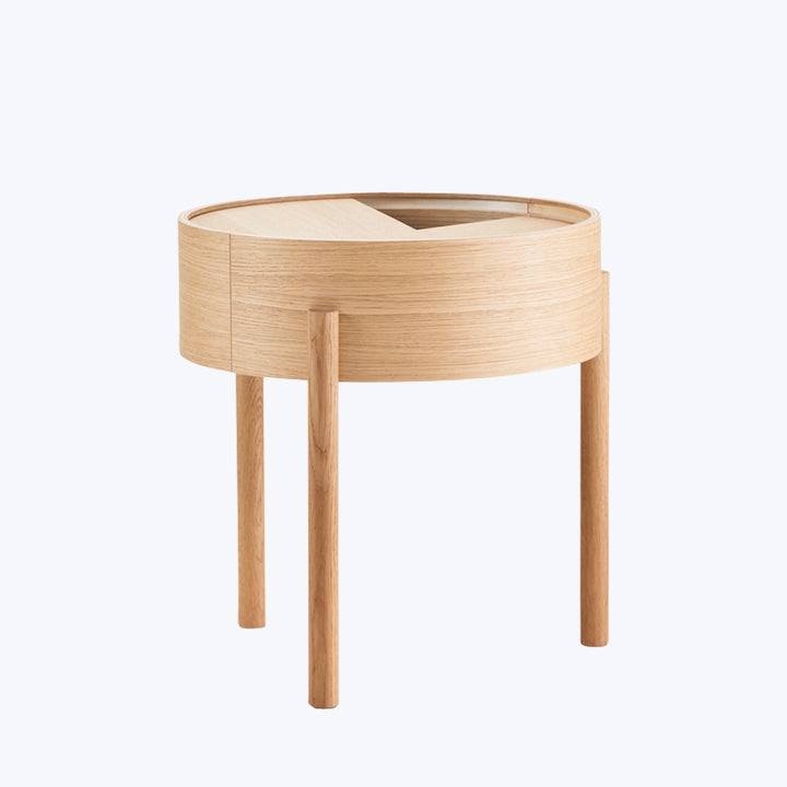 Arc Side Table White Pigmented Oak