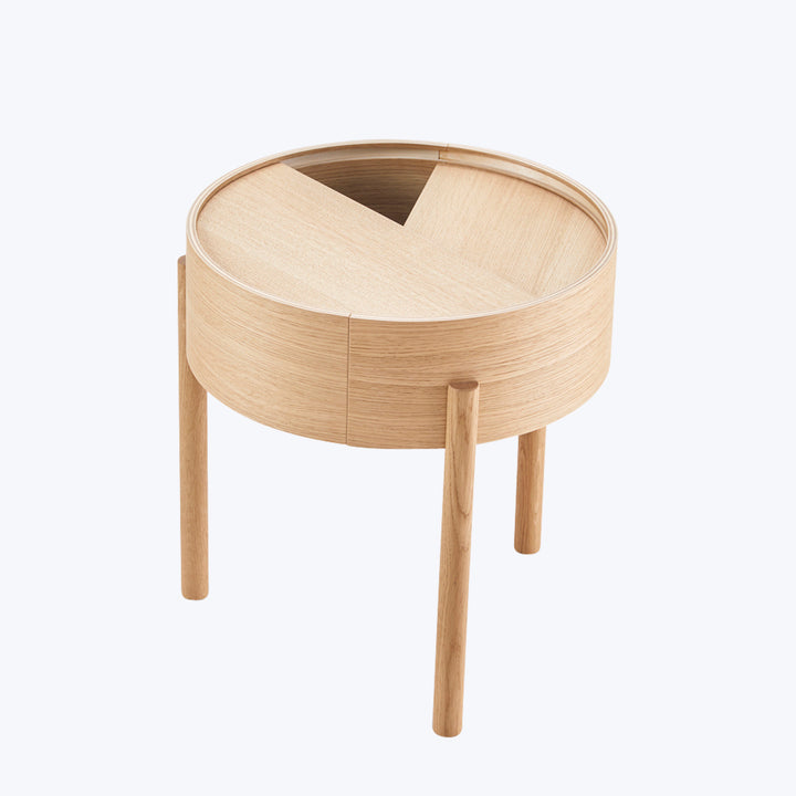 Arc Side Table White Pigmented Oak