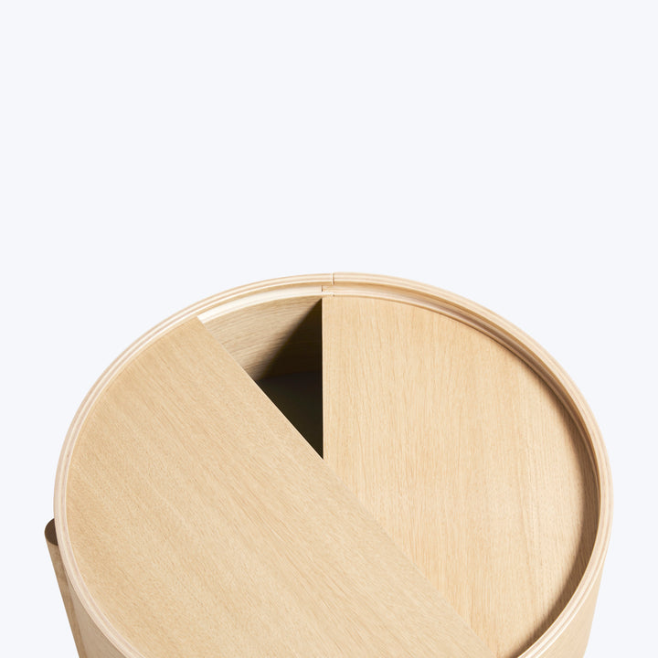 Arc Side Table White Pigmented Oak