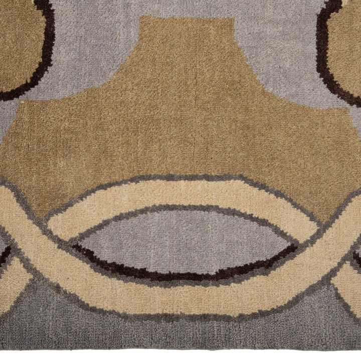 Brown Transitional Wool Rug - 9'1" x 11'10"