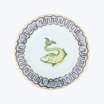 Il Viaggio di Nettuno Flat Dessert Plate Light Blue & Yellow