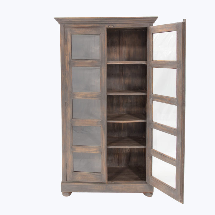 Vintage Grey 2-Door Cabinet