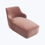 Saratoga Chaise Athens, Textured Velvet / Rosewood