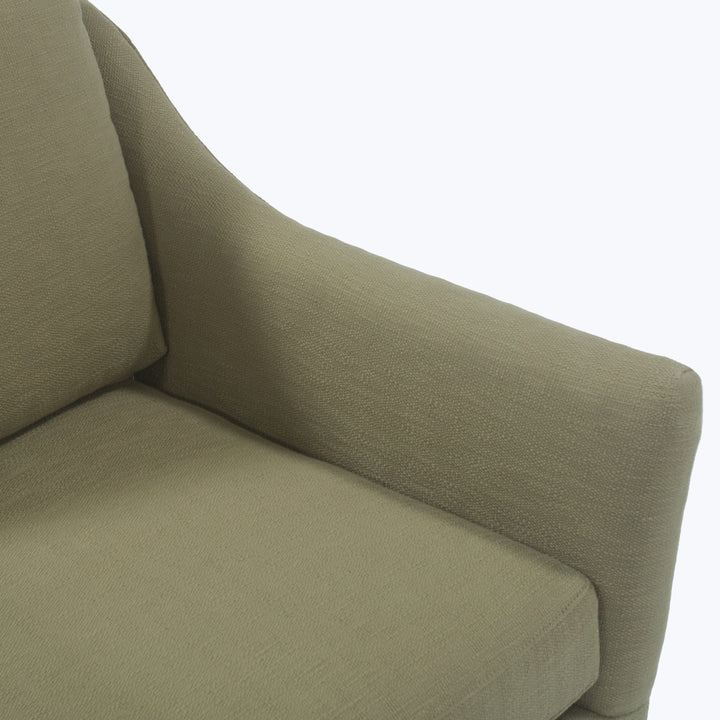 Charlotte Swivel Chair Turks, Cotton Weave, Aloe