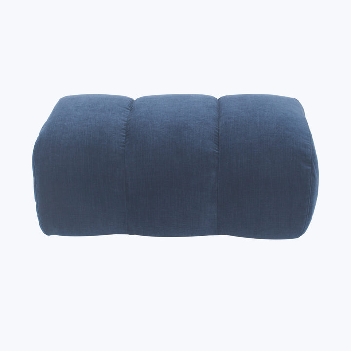 Grove Street Ottoman Athens, Textured Velvet / Ink