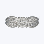 Platinum Diamond Criss-Cross Ring