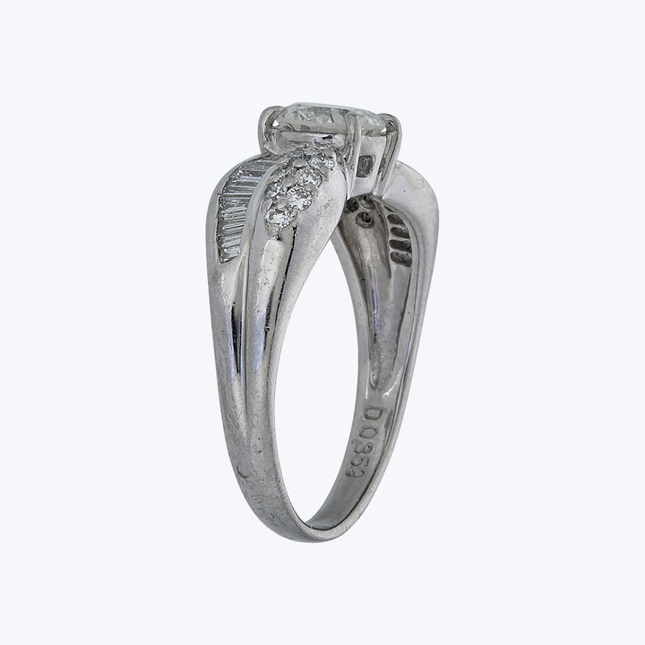 Platinum Diamond Criss-Cross Ring