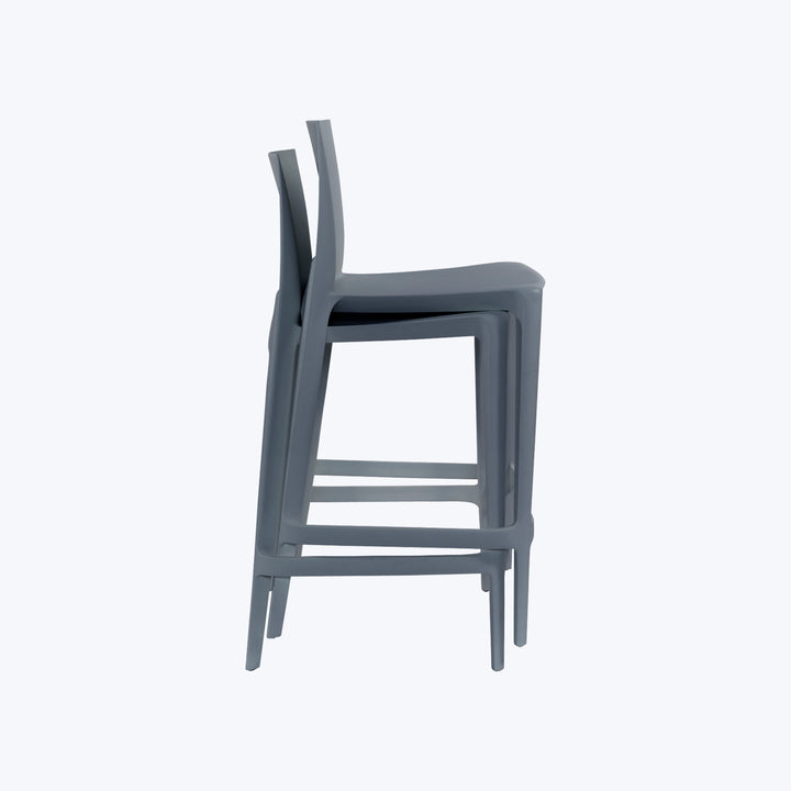 Bellini Stools, Set of 2 Counter / Dark Grey