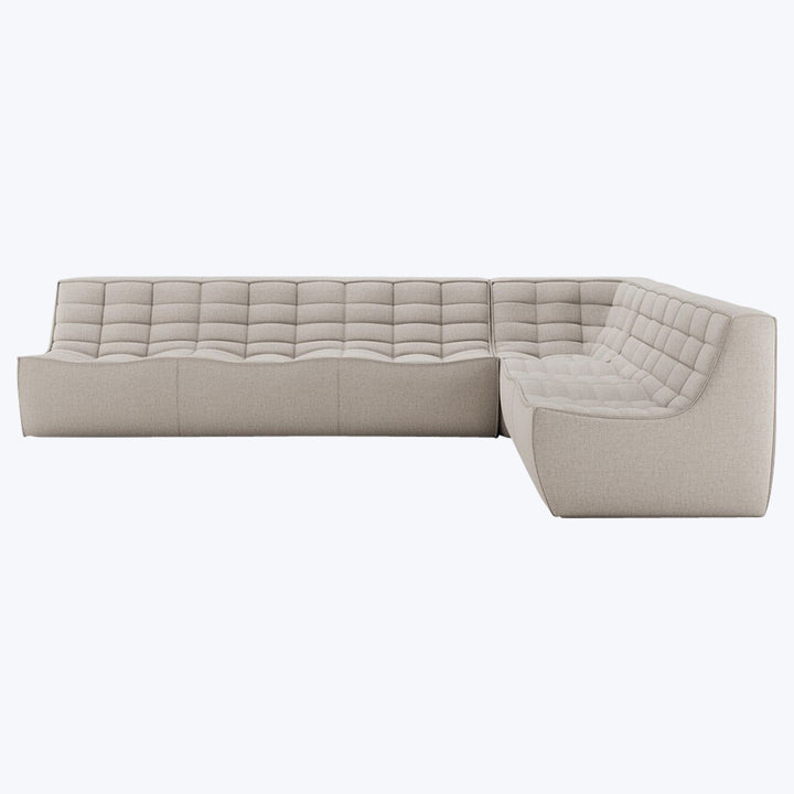 N701 Modular Square-Corner Sectional Right Facing / 6-Seater / Beige
