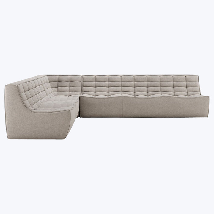 N701 Modular Square-Corner Sectional Left Facing / 6-Seater / Ecru Eco