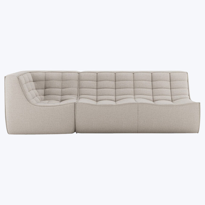 N701 Modular Square-Corner Sectional Left Facing / 3-Seater / Beige