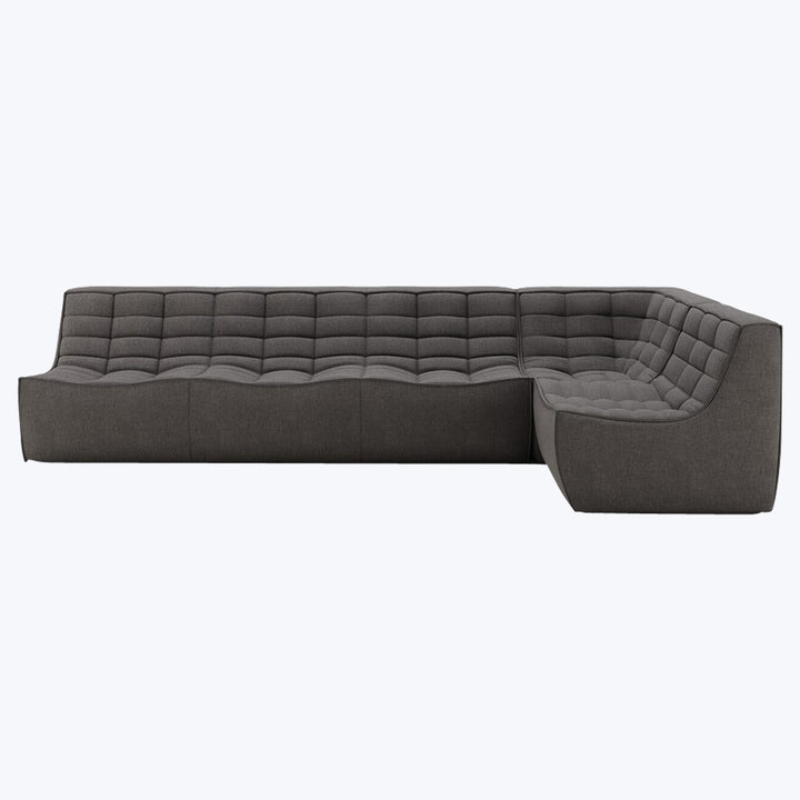 N701 Modular Square-Corner Sectional Right Facing / Asymmetrical 5-Seater / Dark Grey