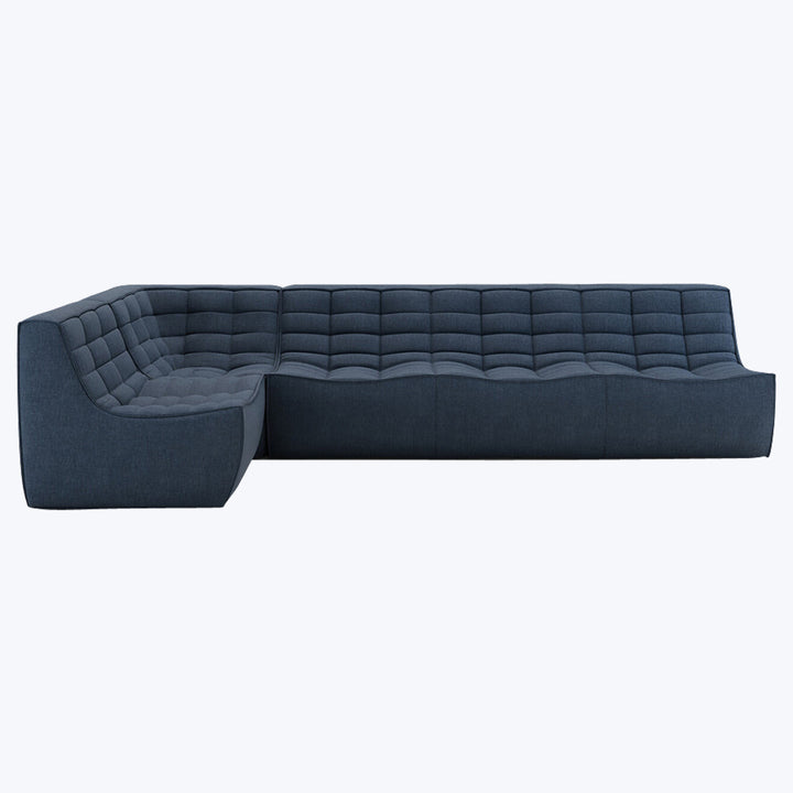N701 Modular Square-Corner Sectional Left Facing / Asymmetrical 5-Seater / Graphite Eco