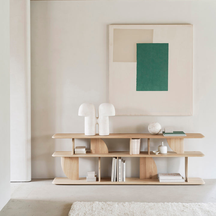 Geometric Sofa Console Oak