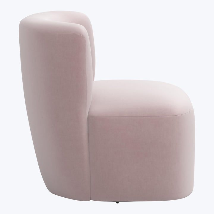 Nia Swivel Chair Titan Performance Velvet Plum Frost