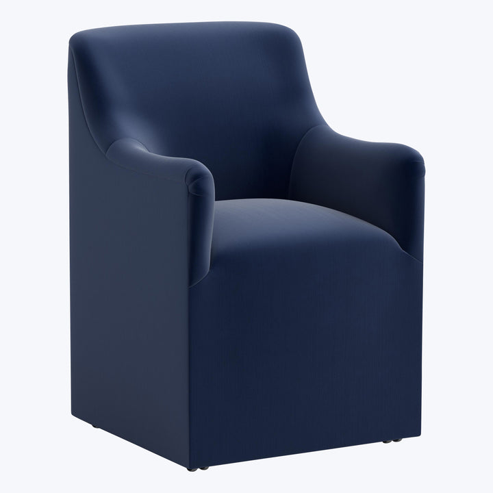 Priya Dining Chair Titan Performance Velvet Ocean