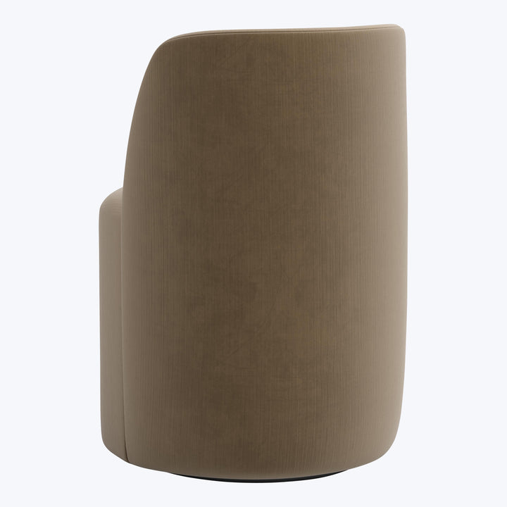 Jessa Swivel Dining Chair Titan Performance Velvet Walnut