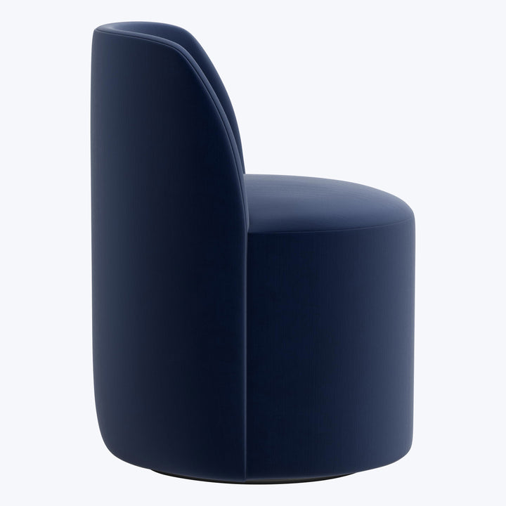 Jessa Swivel Dining Chair Titan Performance Velvet Ocean