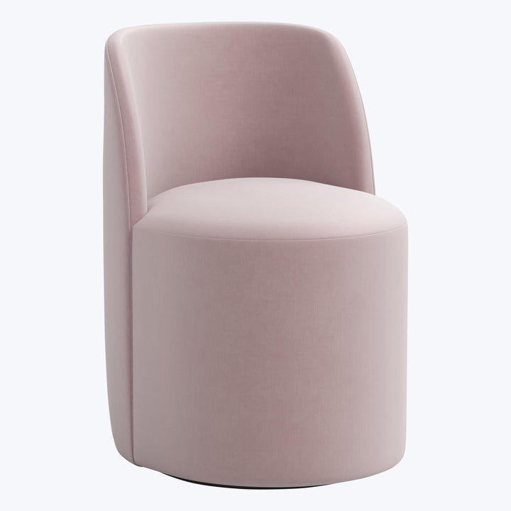 Jessa Swivel Dining Chair Titan Performance Velvet Plum Frost