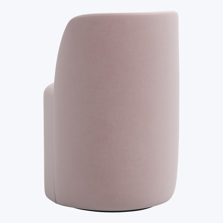 Jessa Swivel Dining Chair Titan Performance Velvet Plum Frost