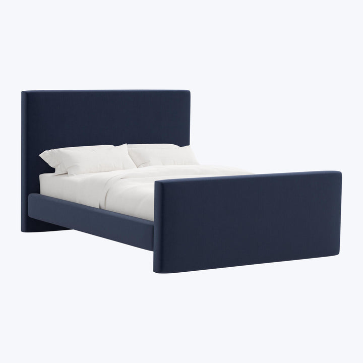 Alta Platform Bed Twin / Titan Performance Velvet Ocean