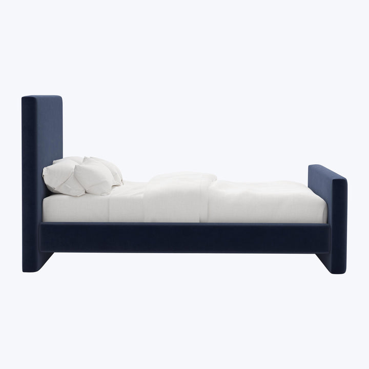 Alta Platform Bed Twin / Titan Performance Velvet Ocean