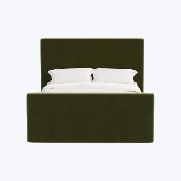 Alta Platform Bed Full / Titan Performance Velvet Moss