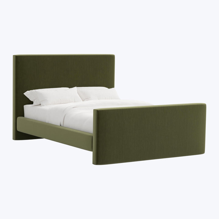 Alta Platform Bed Full / Titan Performance Velvet Moss