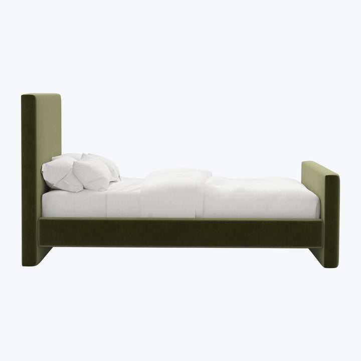 Alta Platform Bed Full / Titan Performance Velvet Moss