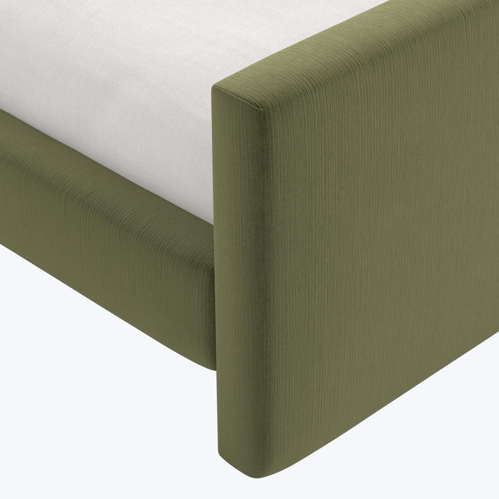 Alta Platform Bed Full / Titan Performance Velvet Moss