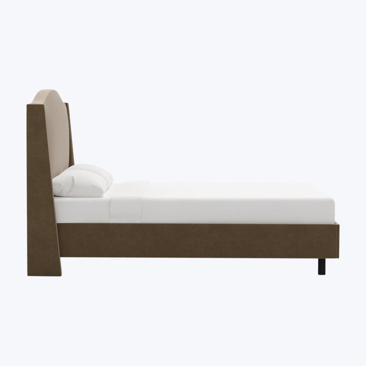 Ellis Platform Bed Full / Performance Velvet Walnut