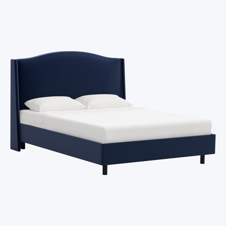 Ellis Platform Bed Twin / Titan Performance Velvet Ocean