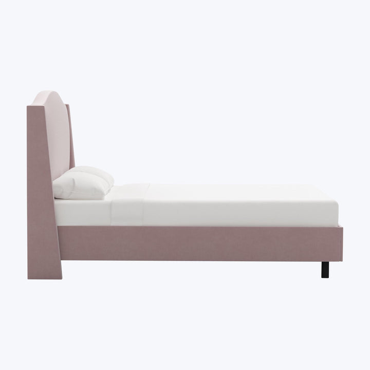 Ellis Platform Bed Twin / Titan Performance Velvet Plum Frost